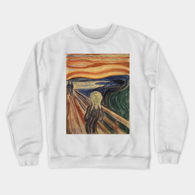 The Scream by Edvard Munch Crewneck Sweatshirt by Classic Art Stall